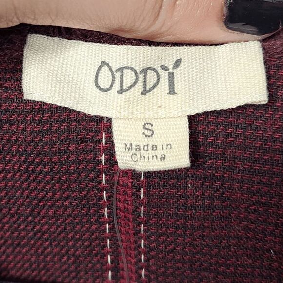 Oddy Striped Zip Top with Hood size Small NWT - Picture 5 of 7